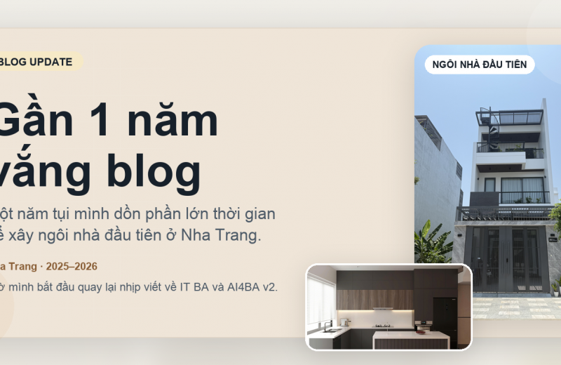 Vì sao gần 1 năm rồi mình không viết bài?