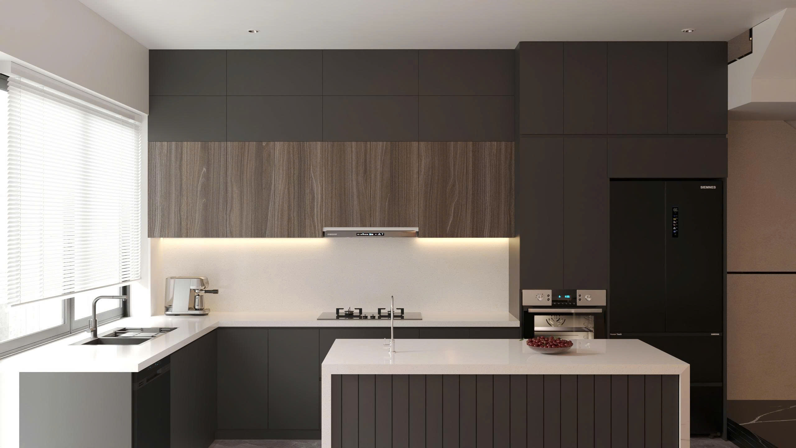 Một góc bếp của ngôi nhà sau khi hoàn thiện